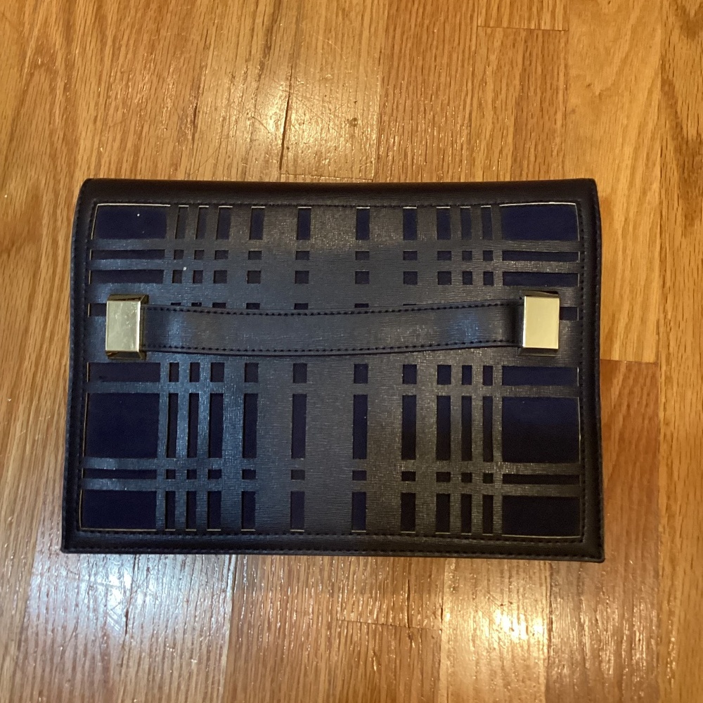 Large Blue Convertible Clutch